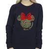 Disney Womens/Ladies Minnie Mouse Leopard Christmas Sweatshirt
