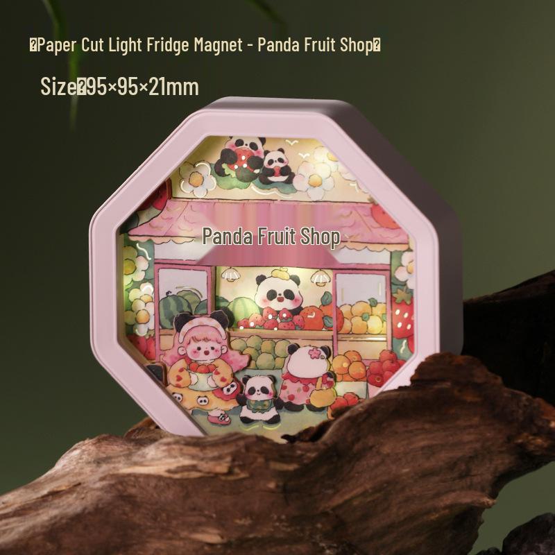 Guochao Paper Sculpture Fridge Magnet Souvenirs for Tourist Attractions