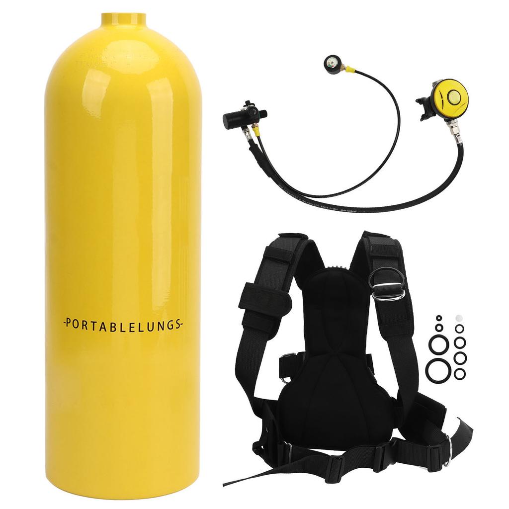 Outdoor Snorkeling Gear Kit Diving Respirator Oxygen Tank Breathing Regulator Adjustable Backpack