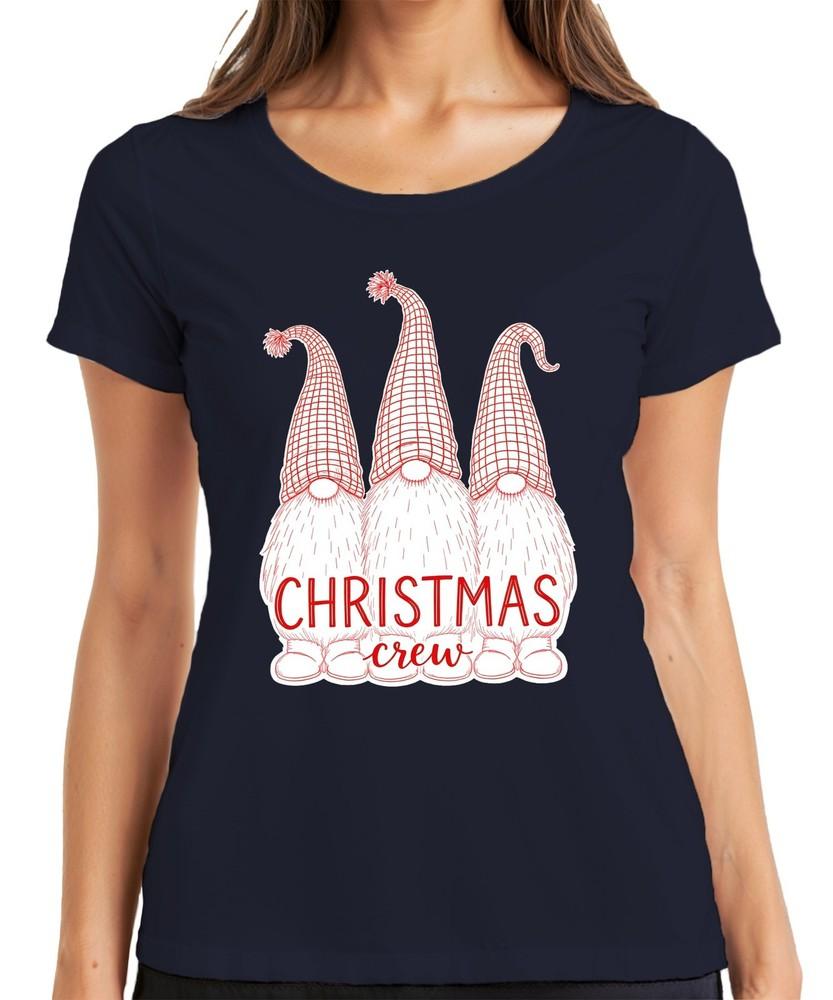 Christmas Crew Christmas Gnome Gnome Cute Scandinavian Retro Ladies Tshirt S