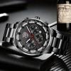DEYROS Fashion Men's Watches Casual Business Men's Calendar Quartz Watches Men's Stainless Steel Strap Wristwatch