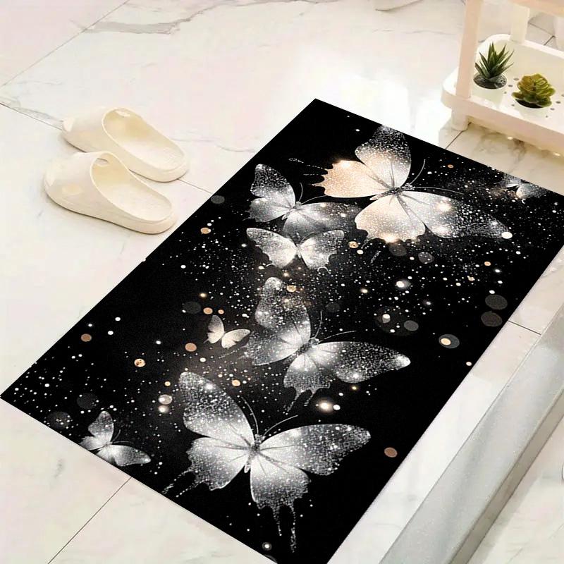 Butterflies Carpet Rug for Living Room Bedroom Home Sofa Decoration,Kids play Non-slip Floor Mat