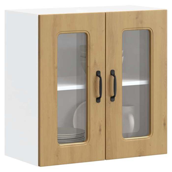 VidaXL Armoire murale de cuisine avec porte vitrée "Kalmar" Chêne artisanal Bois d'ingénierie 853676