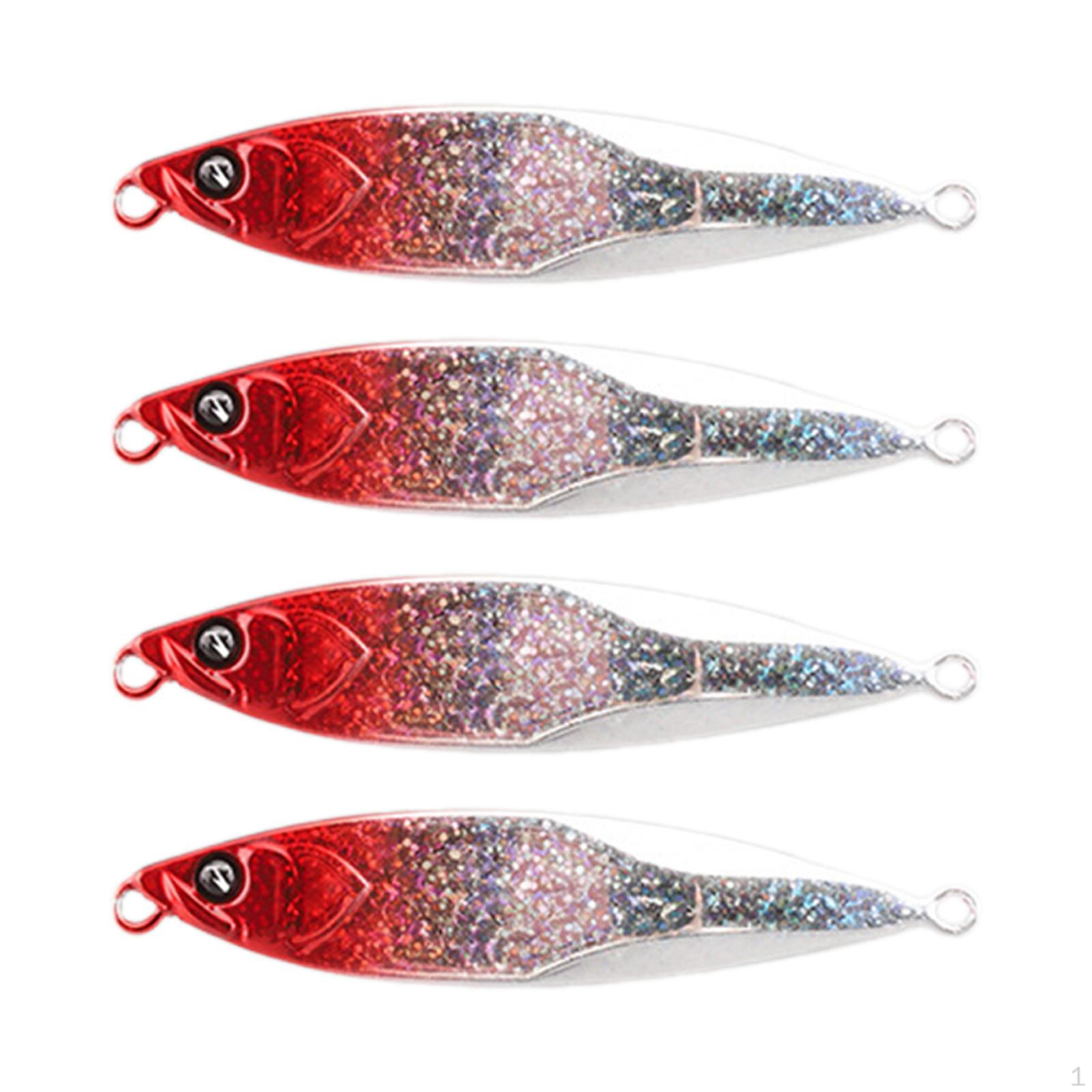 

4 Pieces Fishing Lures Tackle Hard Equipment Supplies Accessories Artificial Red