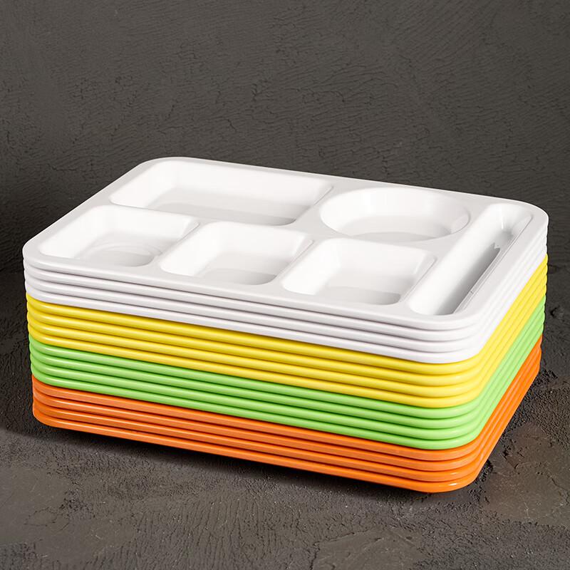 Commerciële Melamine 6-Vaks Verdeelde Lunchtray