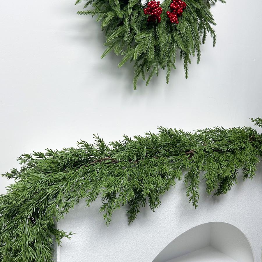 1.8 Meters Artificial Christmas Pine And Cypress Rattan, Simulated Green Plant Home Atmosphere Decorative Vine Dining Table Ornament