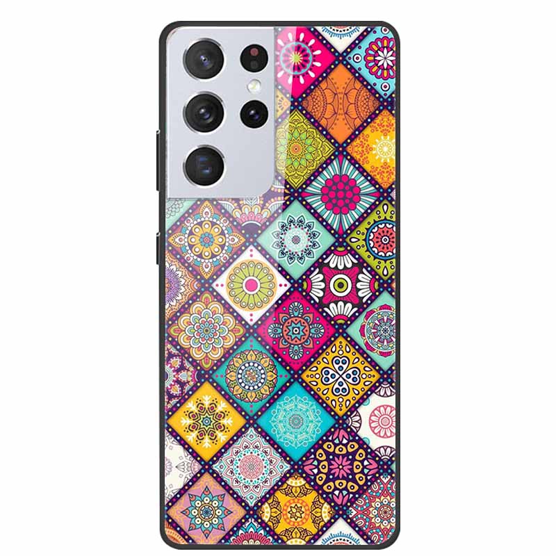 For Samsung Galaxy S25 Ultra Tempered Glass Case Back Cover Hard Phone Cases for SamsungS25 ULTRA 5G SM-S938B Protective Capa