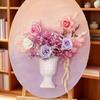 Chic French Oil Painting Style Half Wall Vase for Stylish White Flower DIY Home Decoration Projects