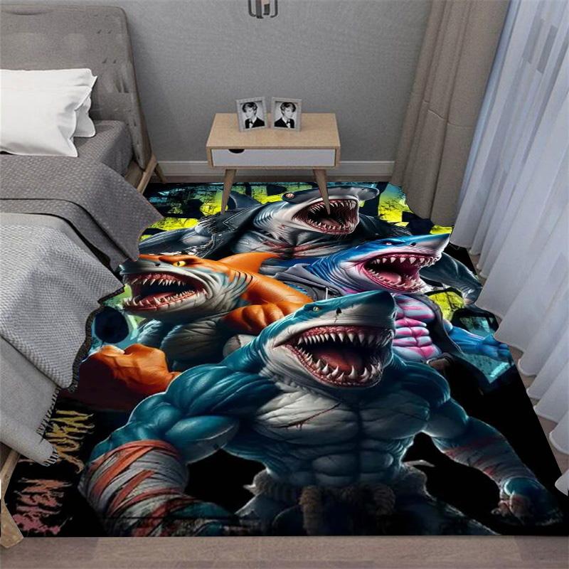 Furchterregender Weißer Hai Weißer Hai Weißer Tod Teppich Bodenmatte Fügt jedem Raum einen großartigen Blickfang hinzu