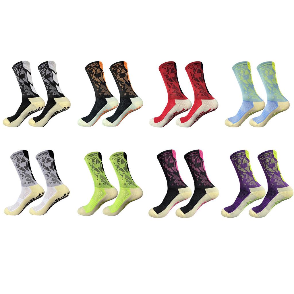 Silicone Non-slip Grip Socks for Men: Football, Basketball, Cycling - Thickened, Towel Bottom Sports Socks