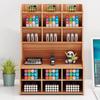 Wooden Desk Pen Organizer DIY Multifunctional Make Up Storage Holder Stationery Pencil Storage Stand for School Office Home New