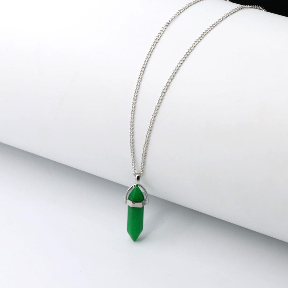 Hexagonal Pyramid Pendant Clavicle Chain Necklace