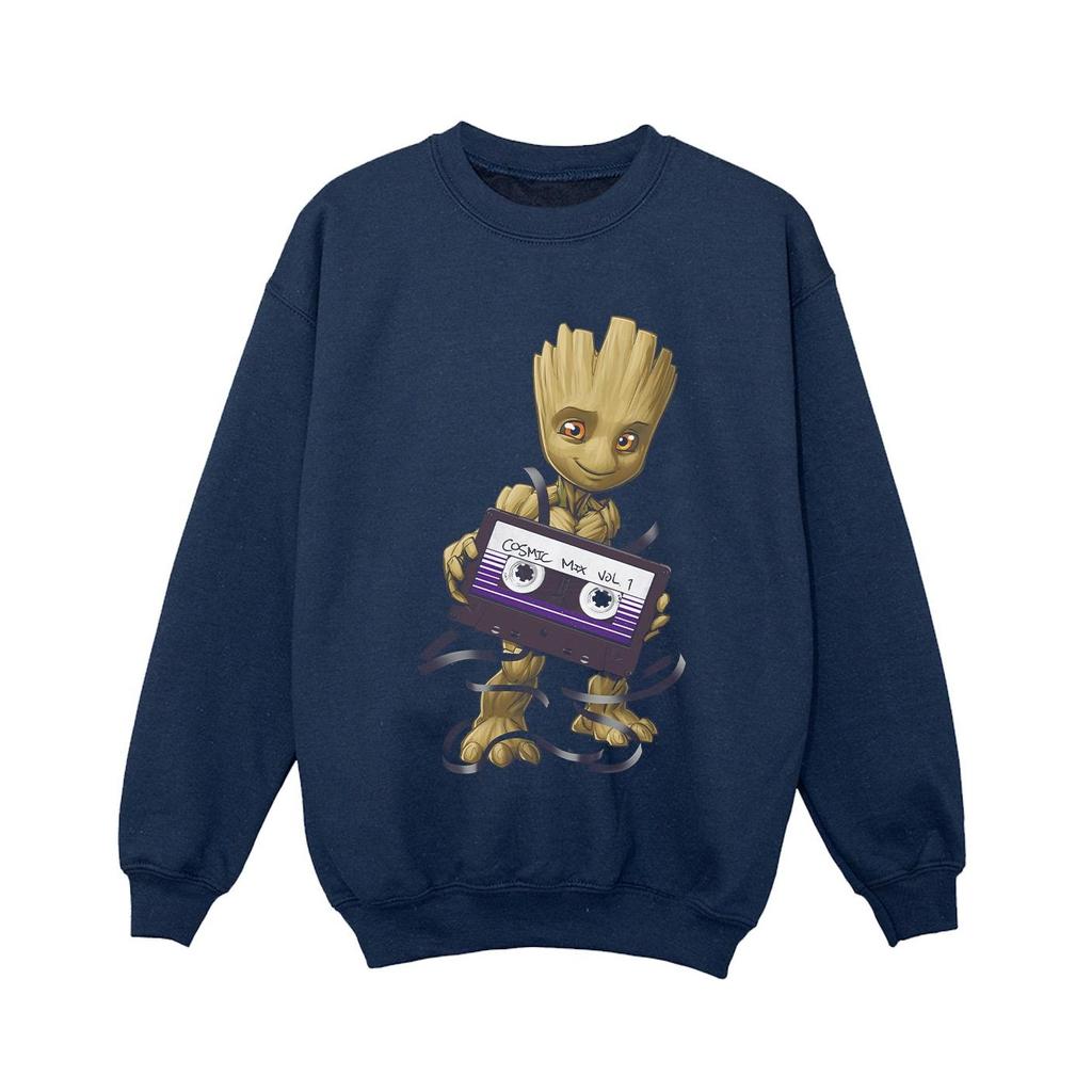 Marvel Boys Guardians Of The Galaxy Groot Cosmic Tape Sweatshirt