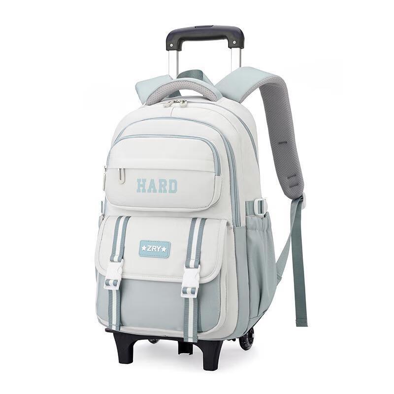 MIAOQIAO Kids Large Capacity Rolling School Backpack Large Capacity