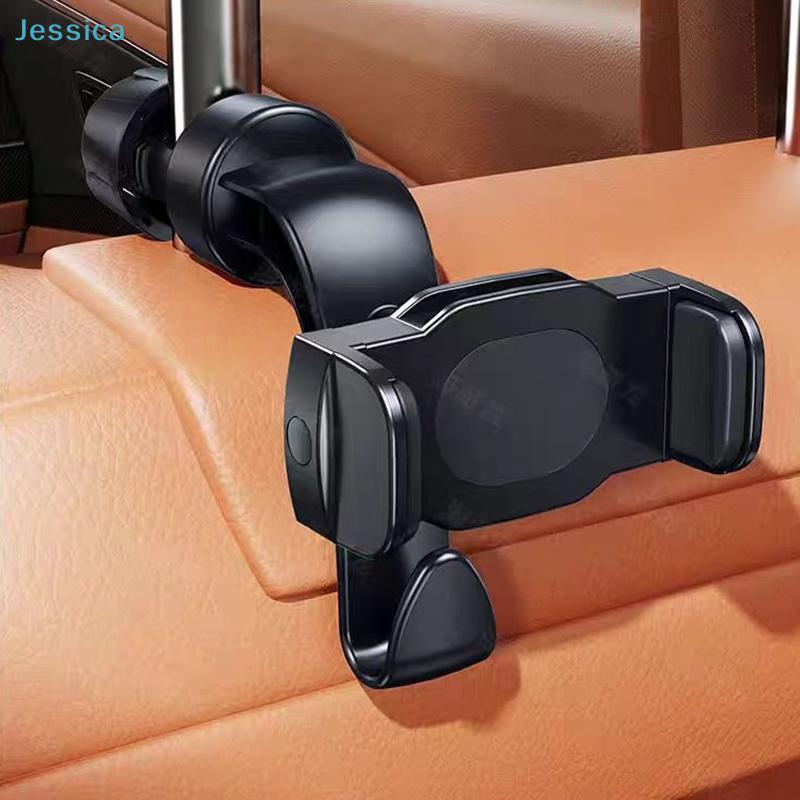 Car Headrest Phone Mount – 360° Rotatable Adjustable Holder Universal Fit For Smartphones Easy Installation For Back Seat