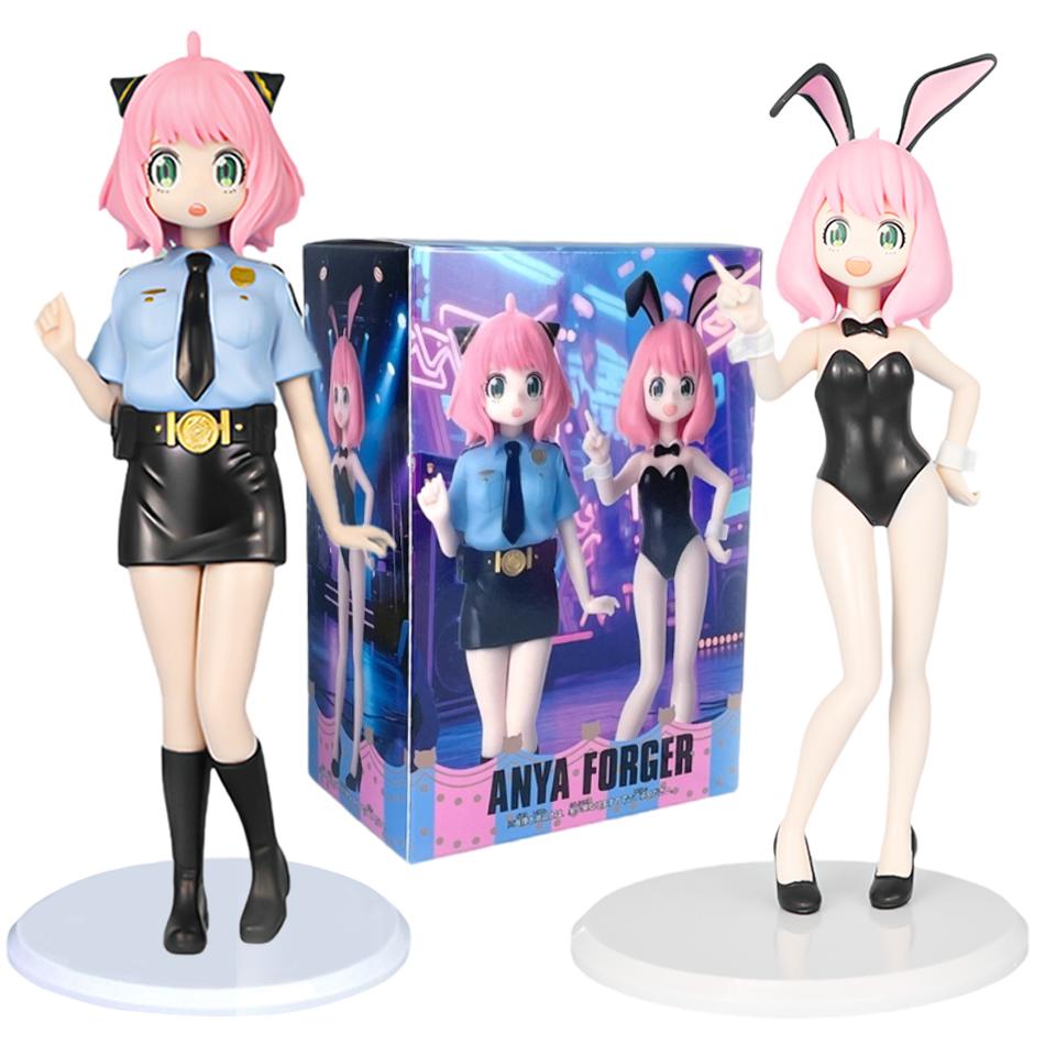 19cm Spy × Family Action Figure Police Uniform Anja Cosplay Doll Anime Cute Girl Doll PVC Model Toy Tabletop Decoration Gift