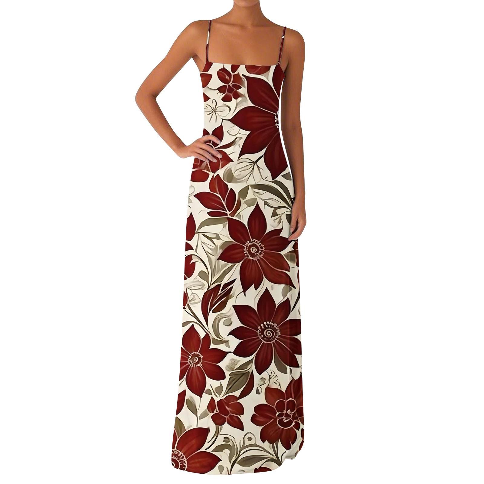 

Женское сексуальное шелковистое платье с открытыми плечами и цветочным принтом, длинное платье XL винный