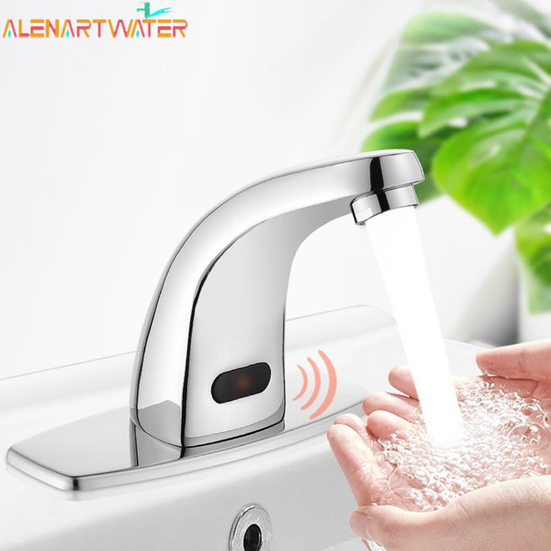 Spülbecken Armaturen Wasserhahn Automatischer Infrarotsensor Wasserhahn Tischmontage Smart Berührungslos Induktiver Wasserhahn Küche torneira