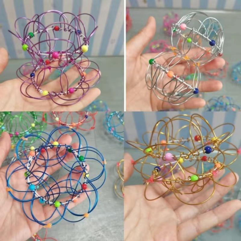 Adult Children Anti-Stress Toy Mandala Decompression Variety Flower Basket Thirty-Six Softened Steel Ring Fidget Puzzle Gift