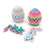 12cm 3D Printed Easter Eggs with Icy Crystal Mini Dragon Articulated Dragon Figure Easter Basket Stuffers Party Favors for Kids