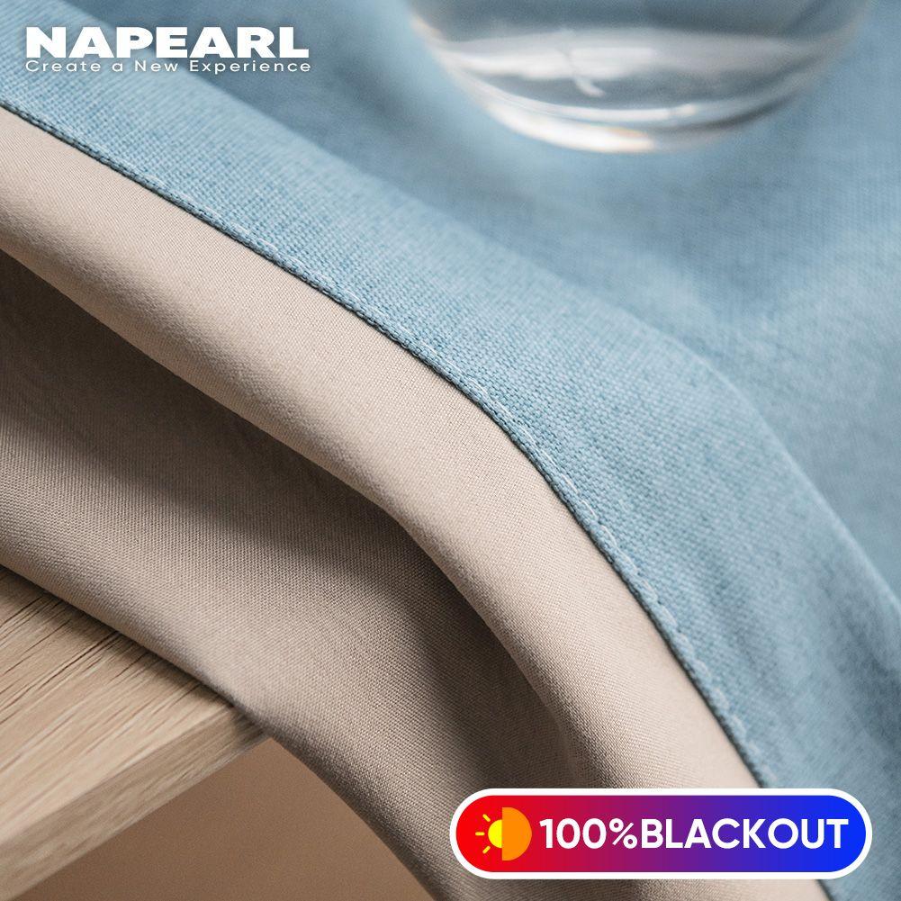 1PC NAPEARL 100% Blackout jednokolorowa pościel zasłona okienna do sypialni nowoczesny typ pierścienia zasłony zasłona do salonu do wystroju domu