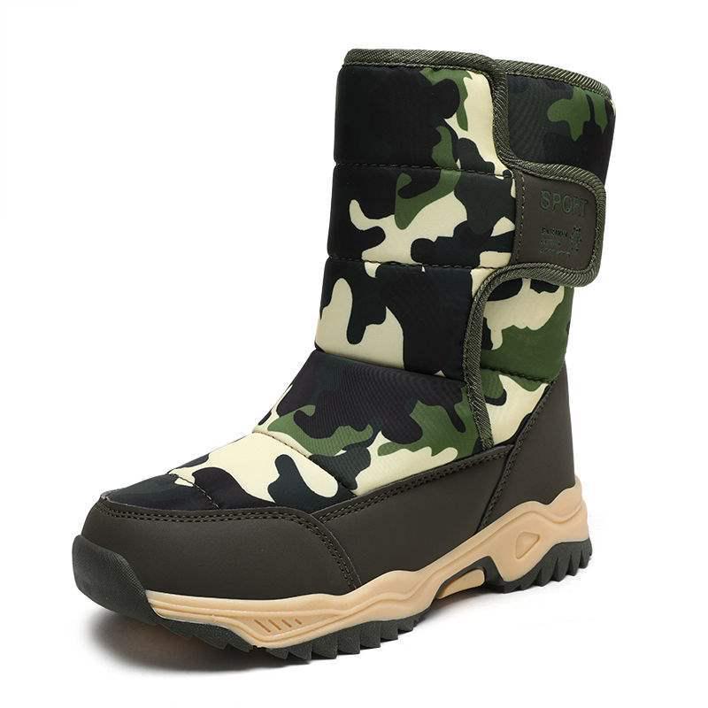 

Детские водонепроницаемые нескользящие зимние сапоги для снега с теплой велюровой подкладкой Size 33 / 21.4cm