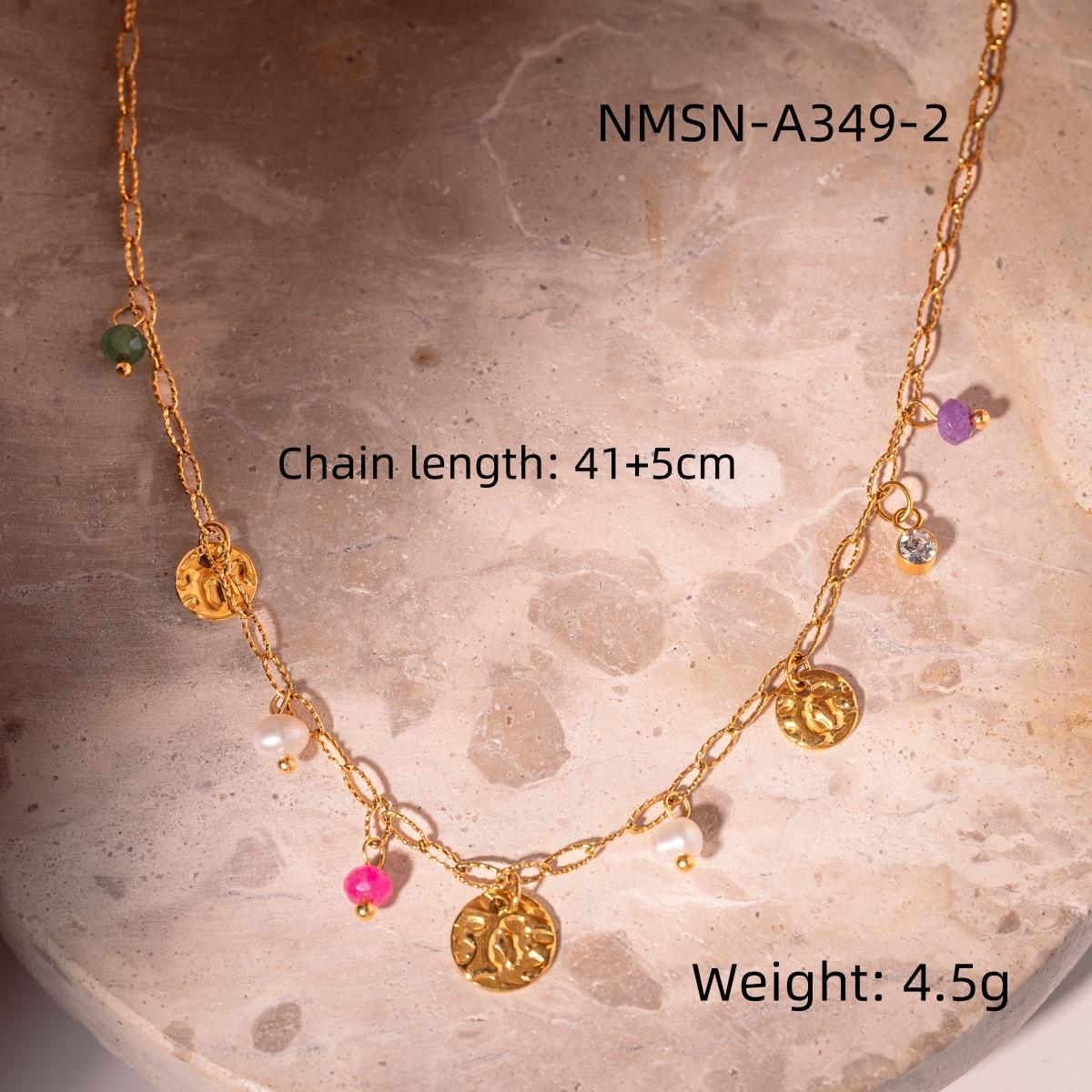 GEMCHIC Women s Layered Necklace Stainless Steel Pearl Zircon Heart Pendant Chain Choker Fashion Jewelry