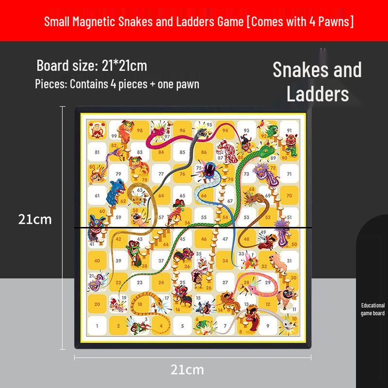 Magnetic Foldable Aeroplane Chess Game for Kids - Educational Parent-Child Toy