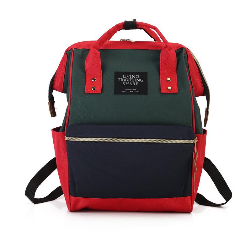 Batoh z plátna s velkým ocelovým klipem v japonském stylu pro ženy a studenty