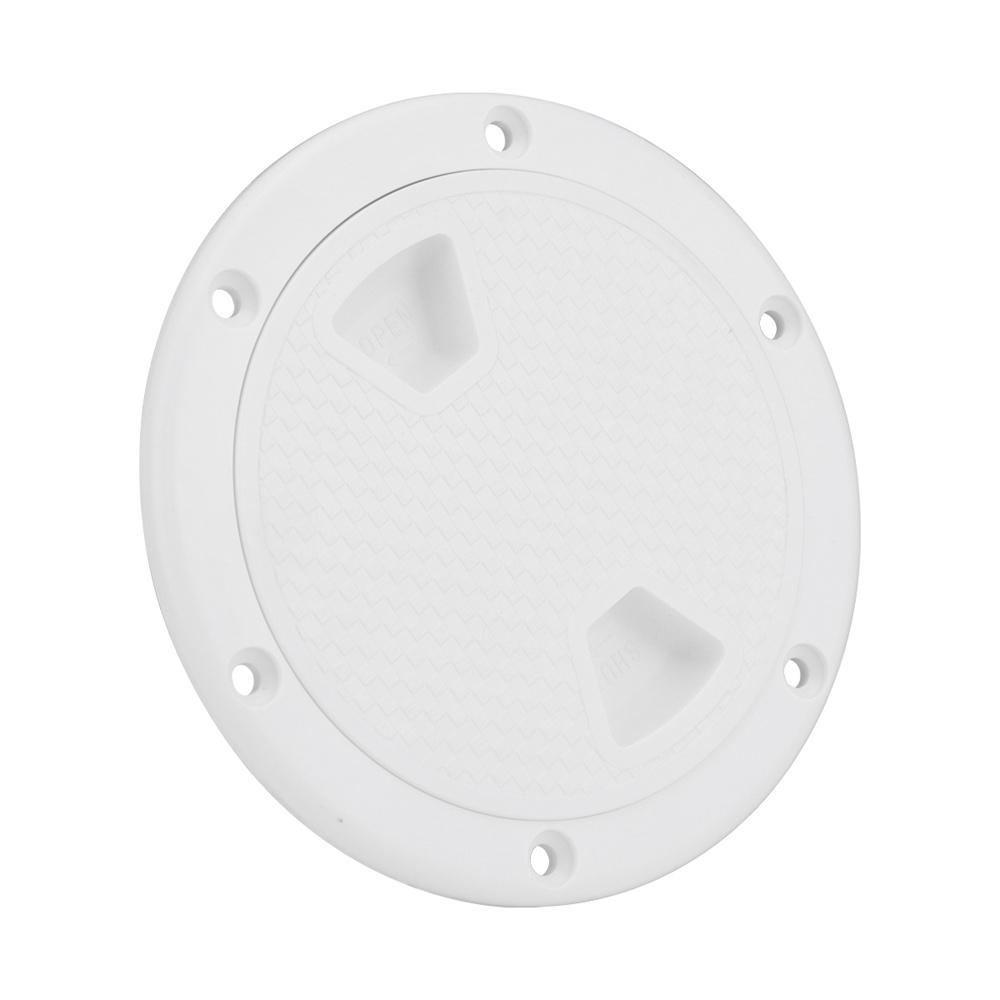 White ABS 4"/4 Inch Round Non Slip Inspection Hatch For Marine Boat Yacht
