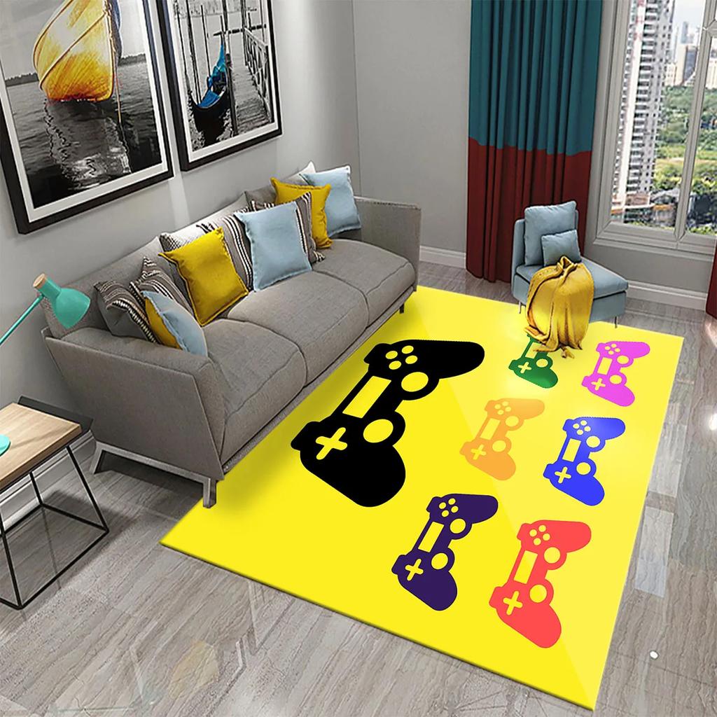 Anime Game Controller Kinderspielbereich Teppich Kinderspiel Bodenmatte Cartoon 3D Muster Wohnzimmer Dekorativer Teppich