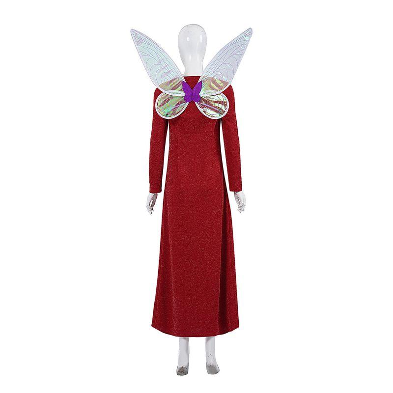 Shrek Cosplay Costume Fairy Dress Long Dress Red Gown Long Dress Set Movie Character Performance Costume