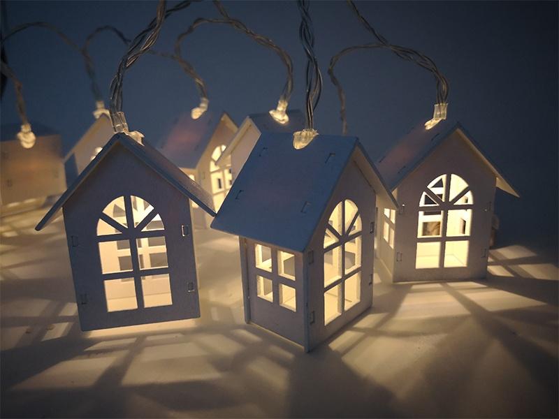 1.5m 10pcs LED Christmas Tree House Style Fairy Light Led String Wedding Christmas Decor