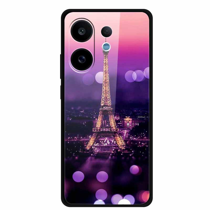 For Vivo V60 5G Glass Case Fashion Cool Animal Tempered Glass Back Cover Case For Vivo V 60 2025 Phone Cases 6.77" Fundas Coques