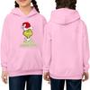 Kinder Langarm Locker sitzender Pullover Hoodie mit Kordelzug und Unifarbe