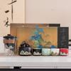 Hand-painted Yuanshan Guochao Kung Fu Tea Set, a Complete Set of Gifts, High-end Business Gifts, a Pot of Four Cups for the Leader Teacher's Father