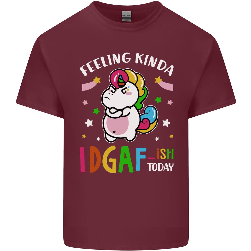 Feeling IDGAF Today Funny Offensive Unicorn Unisexs Light Cotton TShirt