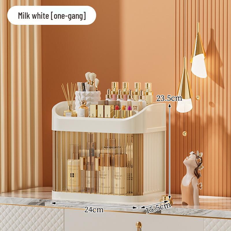 Luksusowy Organizer do Pielęgnacji Skóry z Wyższej Półki: Pojemne pudełko do przechowywania kosmetyków z szufladą na waciki