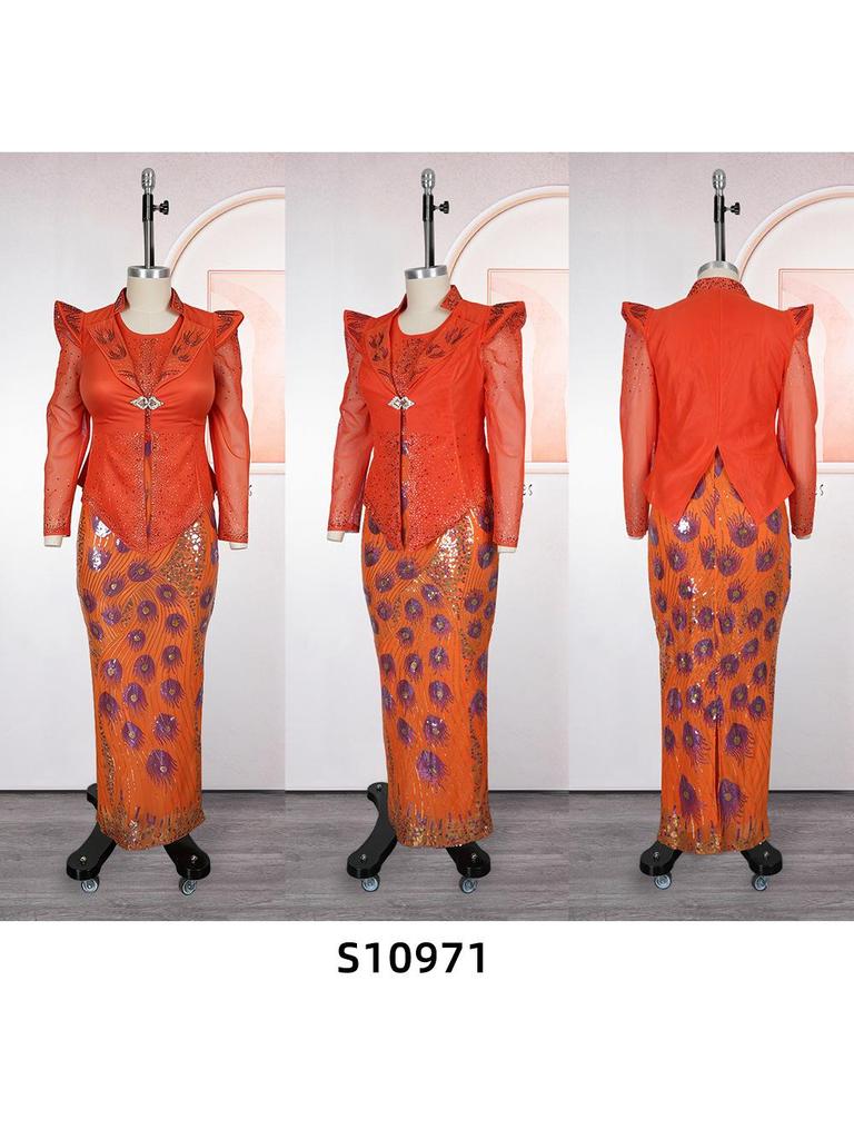 African Print Vest Dress: Women's Fashion Commuting Hip-Hugging Skirt, European and American Style.