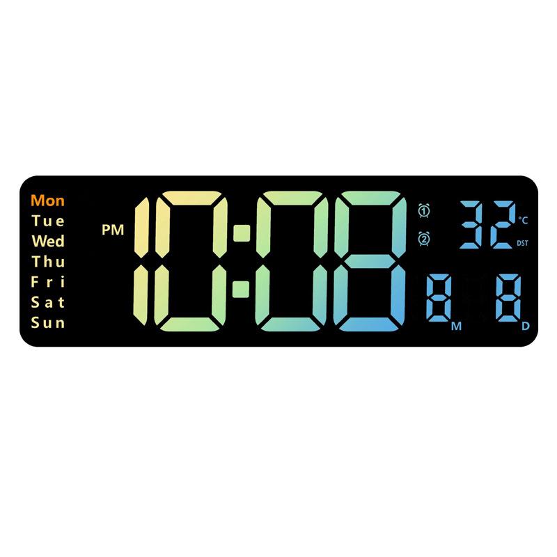 

Минималистичные настенные/настольные часы 13 дюймов с большим цифровым дисплеем, несколькими будильниками и многофункциональными возможностями - Модель 6629