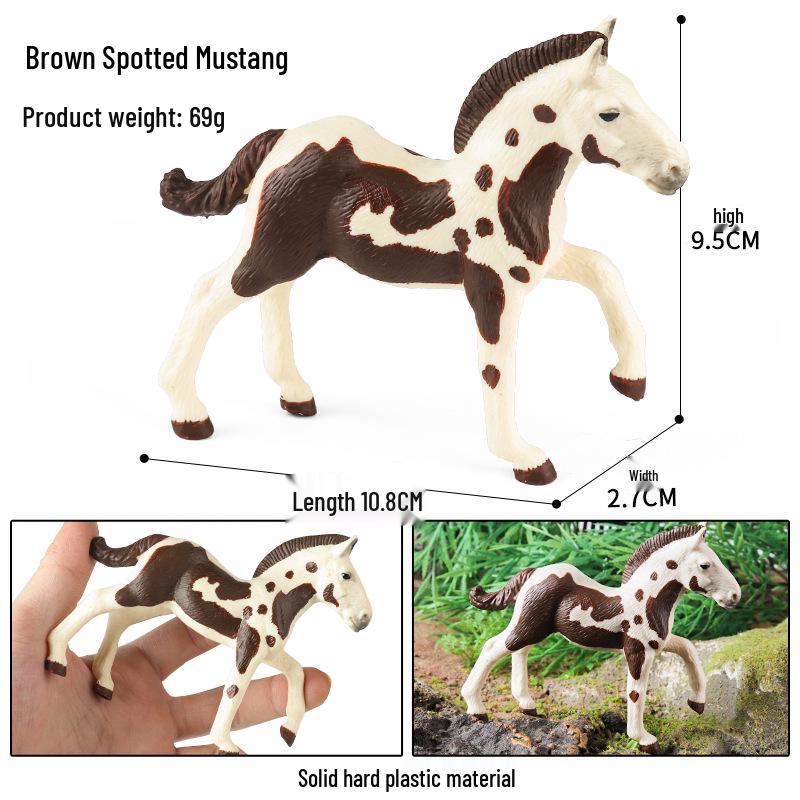 Children's Farm Animal Simulation Model: Appaloosa, Arabian, and Yellow Horse Toys