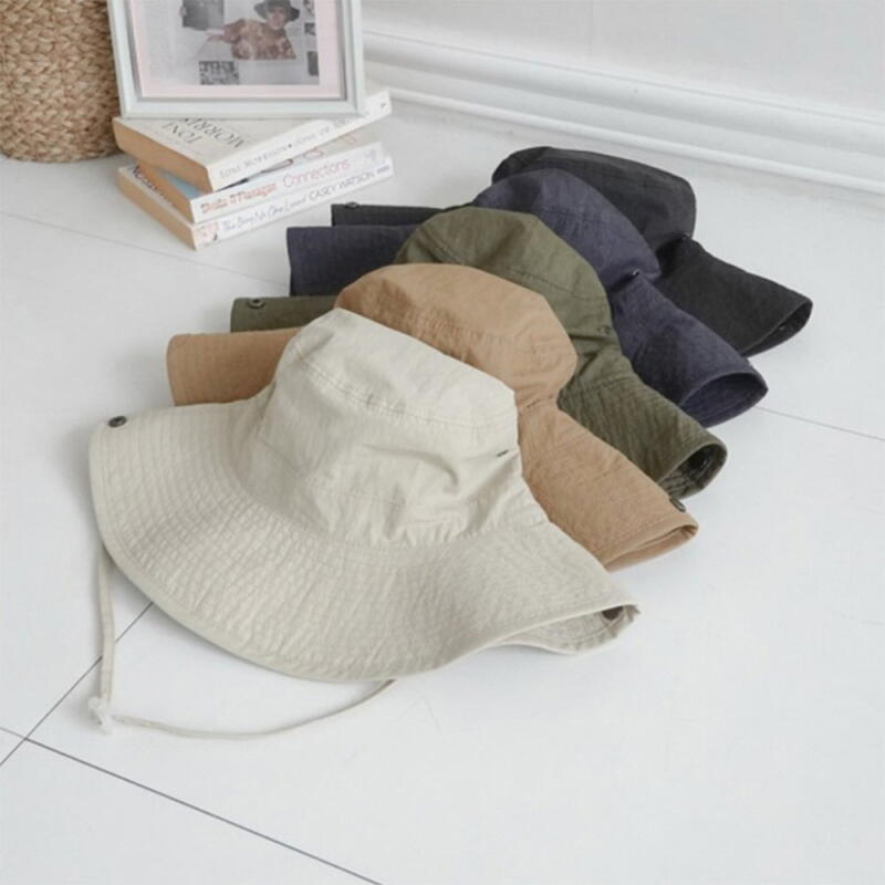 Women's 2WAY Bucket Hat Men's Button Hat