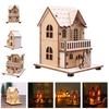 Christmas LED Light Wooden House Luminous Cabin Merry Christmas Decorations For Home DIY Xmas Tree Ornaments Kids Gift New Year