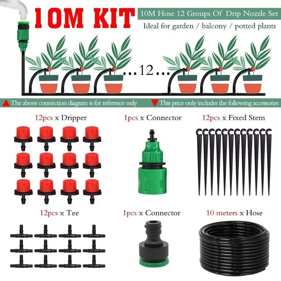 

15Pcs Garden Hose Connector Set, Quick Connectors for Pipe Repair, 3 Tap Extender, Irrigation Accessories