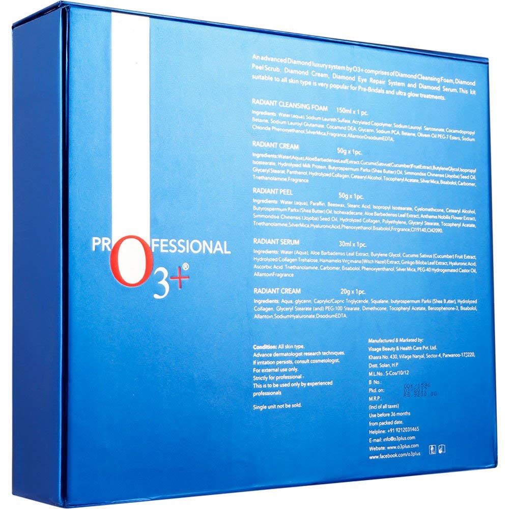 O3+ Diamond Luxury System Ansiktskit För Brudsmink Ultra Glöd Behandlingar Lystergivande Hud