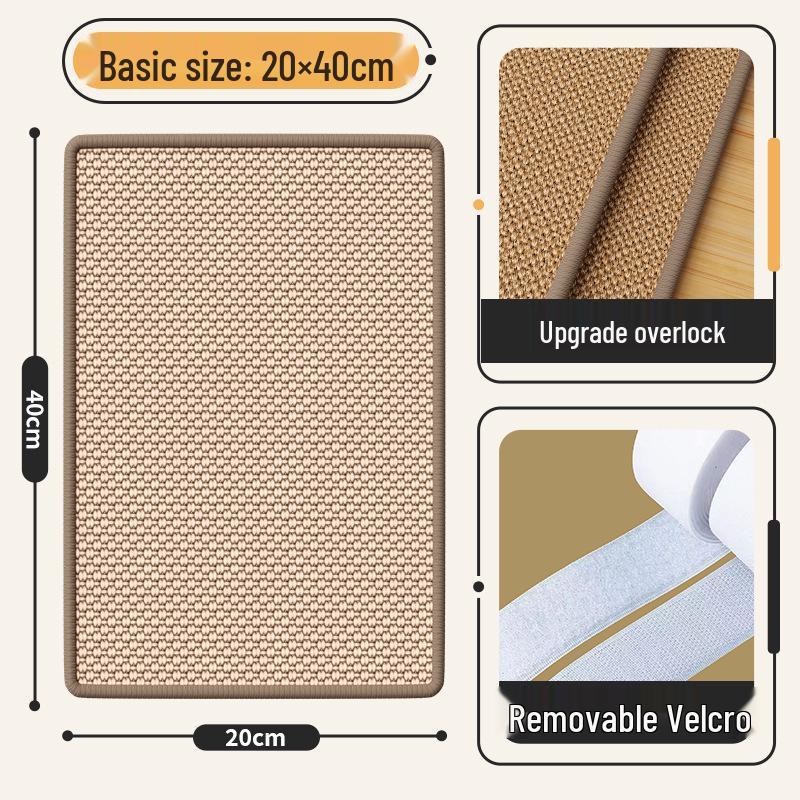 Wall-Mounted Sisal Cat Scratching Board – Durable, Non-Shedding Sofa Protector