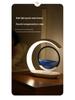 Lampada da scrivania a LED con sabbia fluttuante: Caricabatterie USB Wireless e Ornamento Luce Notturna 3D