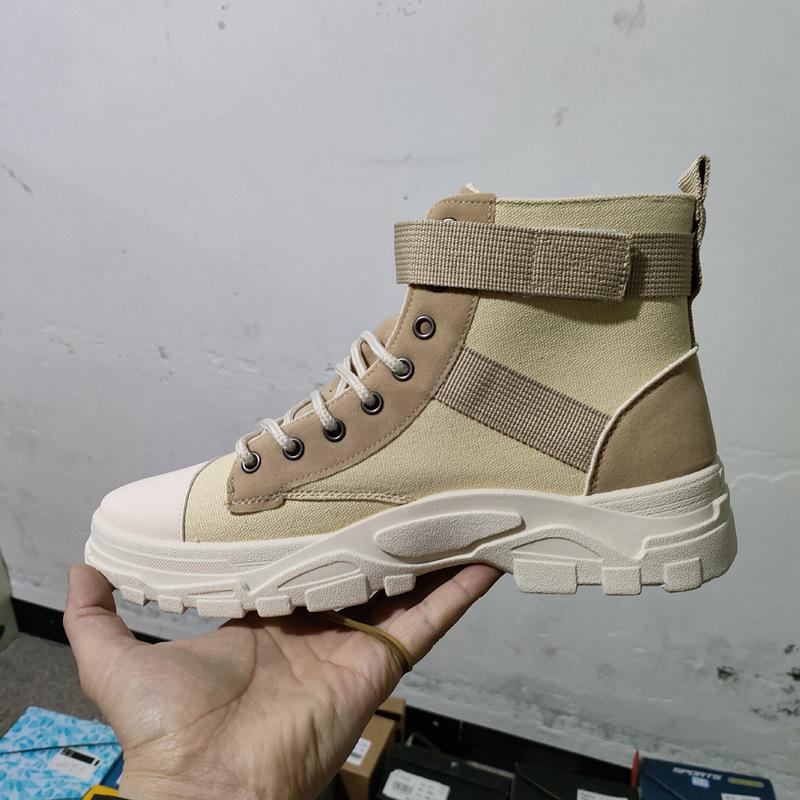 Ins Martin Boots 22 Spring and Autumn High-top Board Shoes British Breathable Canvas Boots