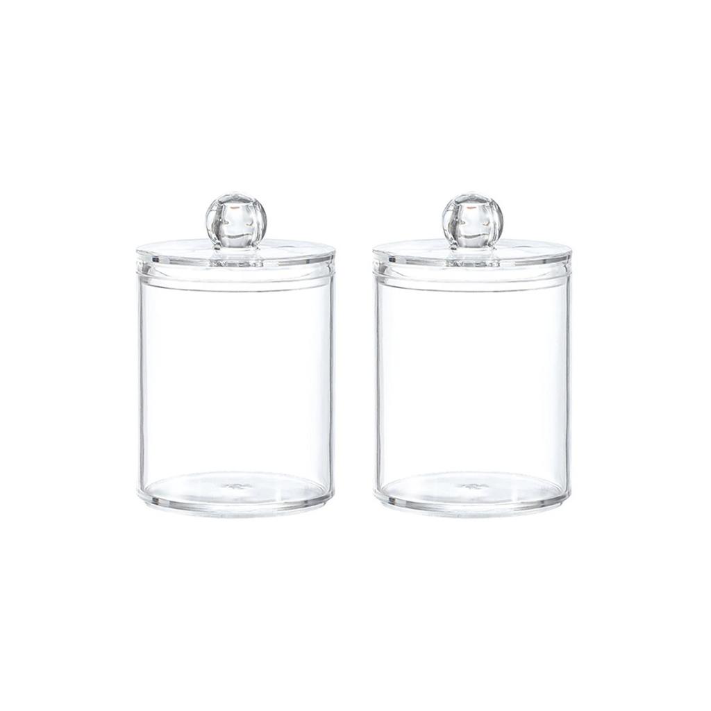 Circular Cotton Swab Box Transparent Plastic Dust Cover Simple Toothpick Beautiful Ball Dental Floss Stick Jewelry Storage