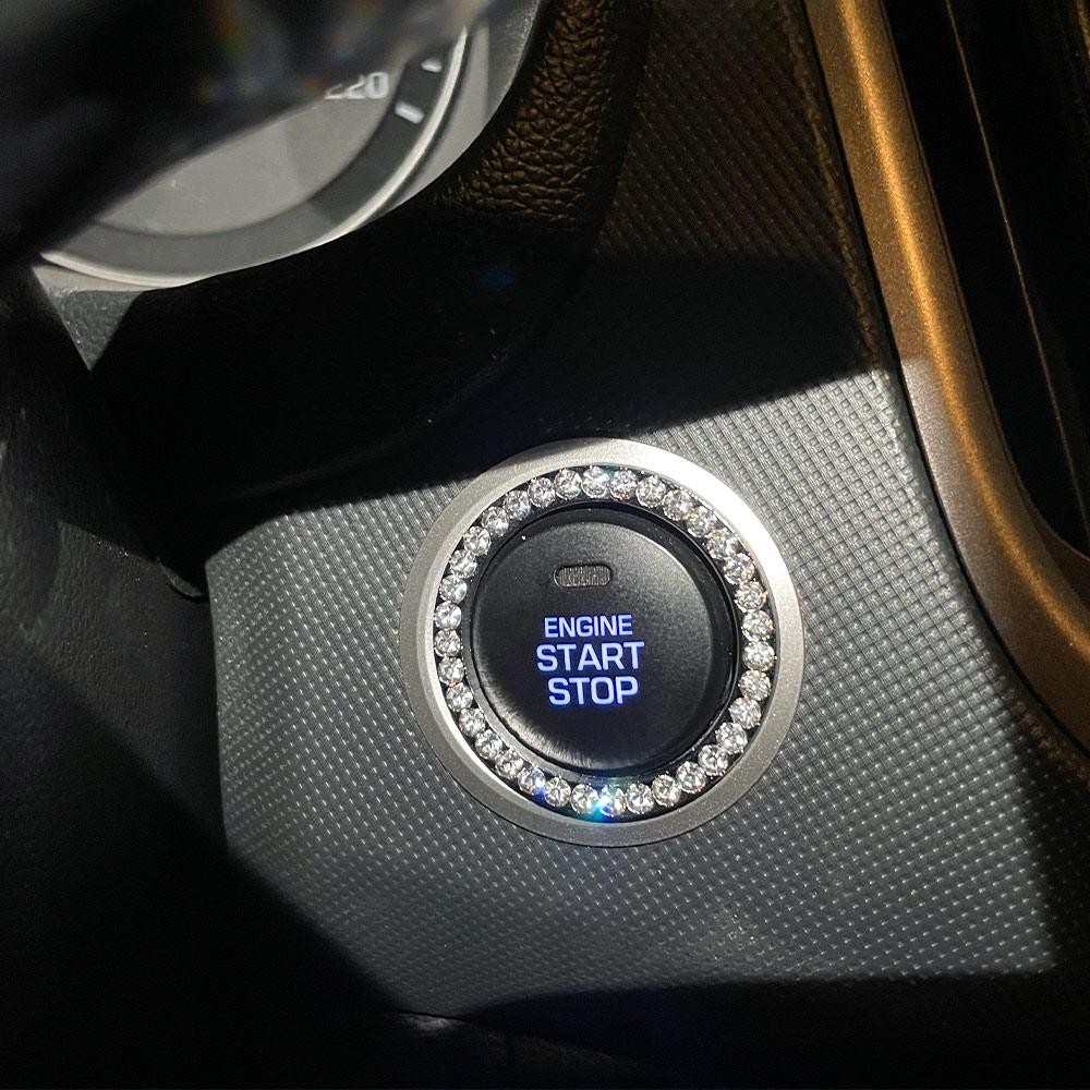 Cover Car Start Decorative Circle Start Stop Engine Decorative  Ring Switch Button Decor